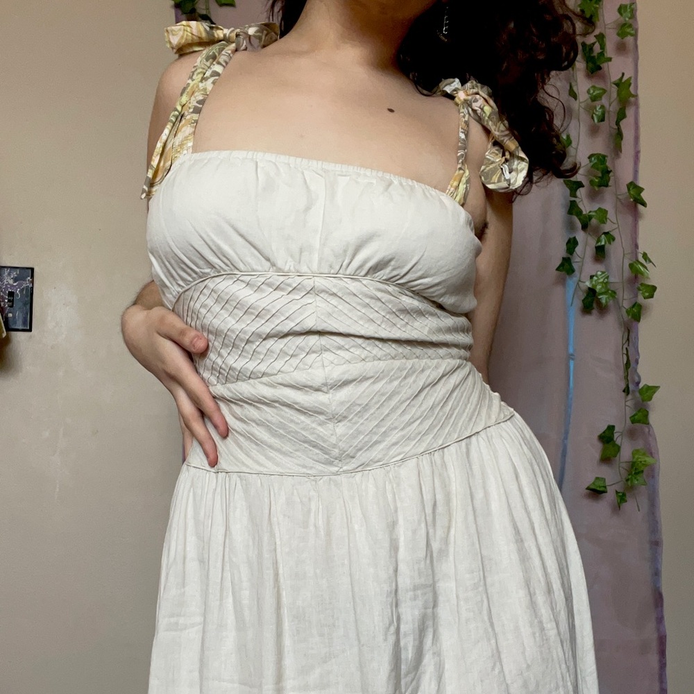 Free people linen Santorini maxi dress